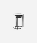 Cassel Contemporary Nesting Side Tables in (White Marble Top) - Image 3