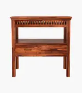 Rolph Sheesham Wood Console Table with Drawer Storage (Honey Finish) - Image 3