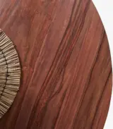 Oliana Solid Sheesham Wood Round Dining Table (Natural Finish) - Image 4