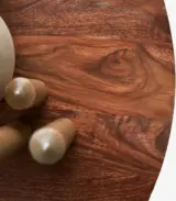 Canja Solid Sheesham Wood Round Table (Natural Finish) - Image 3
