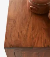 Bannie Solid Acacia Wood Sideboard with Drawer Storage (Honey Finish) - Image 3