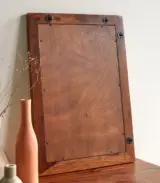 Kwarno Sheesham Wood Frame Wall Mounted Mirror 100x50 cm (Honey Finish) - Image 3