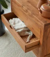 Bennie Acacia Wood Chest of Drawers (Acacia Varnished) - Image 3