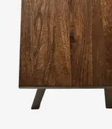 Arket Solid Mango Wood Bench (Teak Finish) - Image 3