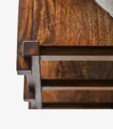 Arket Solid Mango Wood Console Table (Lacquered Finish) - Image 3