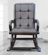 Mealmine Sheesham Wood with Cushion Rocking Chair (Melamine Finish) - Image 2