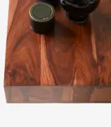 Setric Solid Sheesham Wood Coffee Table with Metal Legs (Walnut Finish) - Image 3