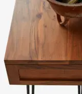 Bannie Solid Acacia Wood Console Table with Drawer Storage (Acacia Varnished) - Image 3