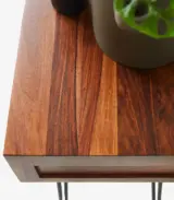 Bannie Solid Sheesham Wood Console Table with Drawer Storage (Mahogany Finish) - Image 3