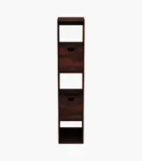 Sokyo Sheesham Wood Wall Shelf with Two Drawers Storage (Walnut Finish) - Image 4