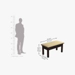 Cohnoon Sheesham Wood 4 Seater Dining Set (Walnut Finish) - Image 4