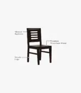 Zanet Sheesham Wood 2 Seater Dining Table Set (Walnut Finish) - Image 4