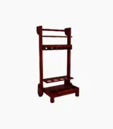 Bestroll Sheesham Wood Bar Trolley (Mahogany Finish) - Image 5