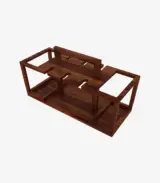 Villezas Sheesham Wood Bar Cabinet (Honey Finish) - Image 4