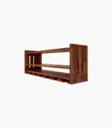 Elenor Sheesham Wood Wine Rack (Teak Finish) - Image 4