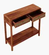 Apeak Sheesham Wood Console Table with Drawer Storage (Honey Finish) - Image 4