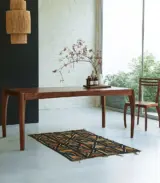 Funrish Sheesham Wood 6 Seater Dining Table Only (Honey Finish) - Image 4