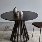 Gryco Solid Mango Wood and Metal Round Table (Natural Finish) - Image 3