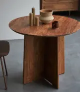 Canja Solid Sheesham Wood Round Table (Natural Finish) - Image 4