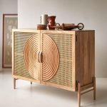 Syno Solid Mango And Rattan Sideboard 115 cm - Image 4