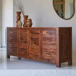 Maizzo Solid Sheesham Sideboard 205 cm - Image 4