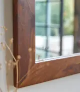 Kwarno Sheesham Wood Frame Wall Mounted Mirror 100x50 cm (Honey Finish) - Image 4