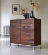 Valish Sheesham Wood Sideboard and Cabinet (Teak Finish) - Image 4