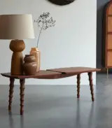 Anyouk Solid Mango Wood Bench (Teak Finish) - Image 4