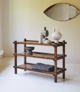Arket Solid Mango Wood Console Table (Lacquered Finish) - Image 4