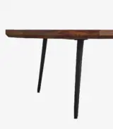 Zade Solid Sheesham Wood with Marble Top Coffee Table (Natural Finish) - Image 4