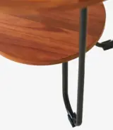Kaiy Solid Acacia Wood Coffee Table with Metal Legs (Oiled Finish) - Image 4