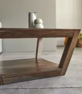 Jilla Solid Sheesham Wood Coffee Table (Natural Finish) - Image 4