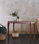 Suna Solid Sheesham Wood Console Table with Drawer Storage (Honey Finish) - Image 4