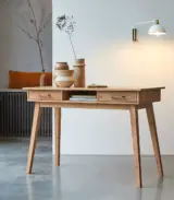 Ozlo Solid Acacia Wood Console Table with Drawer Storage (Natural Finish) - Image 4