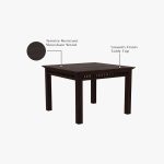 Cohnoon Sheesham Wood 4 Seater Dining Set (Walnut Finish) - Image 5
