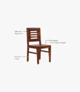 Zanet Sheesham Wood 2 Seater Dining Table Set (Honey Finish) - Image 5