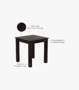 Zanet Sheesham Wood 2 Seater Dining Table Set (Walnut Finish) - Image 5