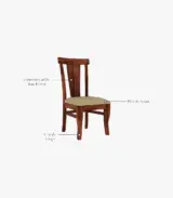Mcboth Sheesham Wood Compact 6 Seater Dining Table Set with Storage (Honey Finish) - Image 5
