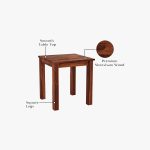 Horson Sheesham Wood 2 Seater Dining Table Set (Honey Finish) - Image 5