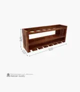 Elenor Sheesham Wood Wine Rack (Teak Finish) - Image 5