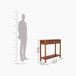 Apeak Console Table With Storage in Honey Finish - Image 5
