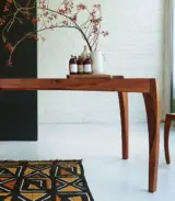 Funrish Sheesham Wood 6 Seater Dining Table Only (Honey Finish) - Image 5