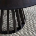 Gryco Solid Mango Wood and Metal Round Table (Natural Finish) - Image 4