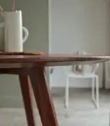 Oliana Solid Sheesham Wood Round Dining Table (Natural Finish) - Image 3