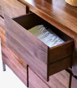 Enova Solid Sheesham Wood Sideboard with Drawer Storage (Honey Finish) - Image 5