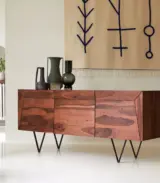 Cetric Solid Sheesham Wood Sideboard (Honey Finish) - Image 5