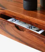 Bannie Solid Sheesham Wood Console Table with Drawer Storage (Mahogany Finish) - Image 5