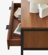 Arboun Solid Acacia Wood Console Table with Drawer Storage (Natural Finish) - Image 5