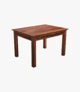 Arolph Sheesham Wood 4 Seater Dining Table Set (Honey Finish) - Image 6