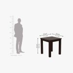 Zanet Sheesham Wood 2 Seater Dining Table Set (Walnut Finish) - Image 6